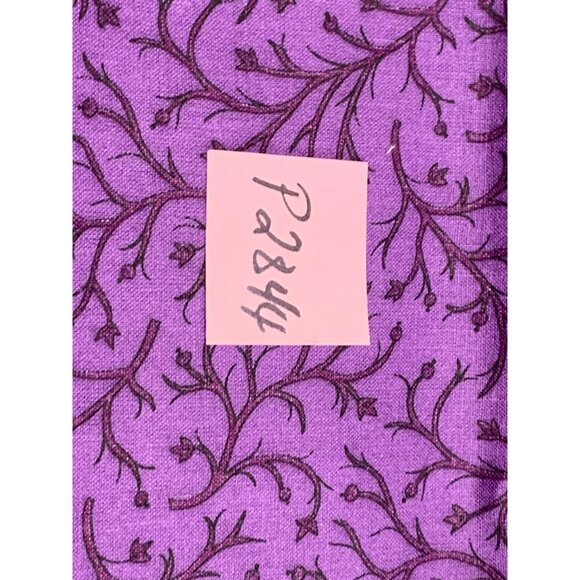Purple Floral Cotton Fabric 1 Yard 18" Material Quilting Sewing - Picture 6 of 6